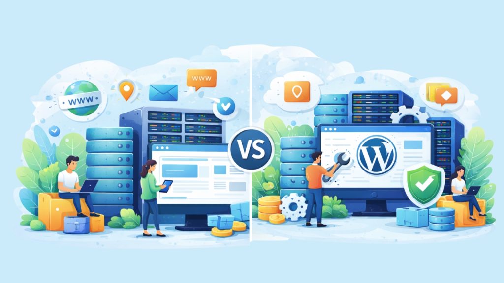 shared hosting vs wordpress hosting